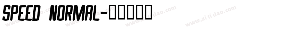 Speed Normal字体转换